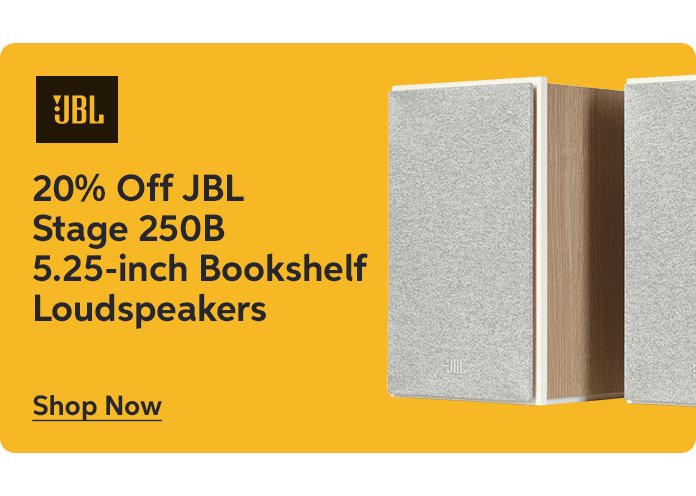 20% Off JBL Stage 250B 5.25-inch Bookshelf Loudspeaker - Latte