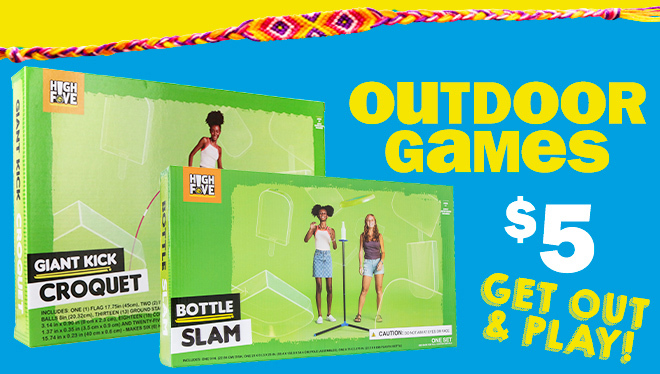 outdoor games: $5! get out and play!