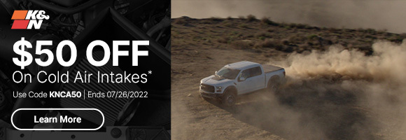 K&N: $50 OFF on Cold Air Intakes