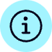a blue circle with a black letter i inside of it.