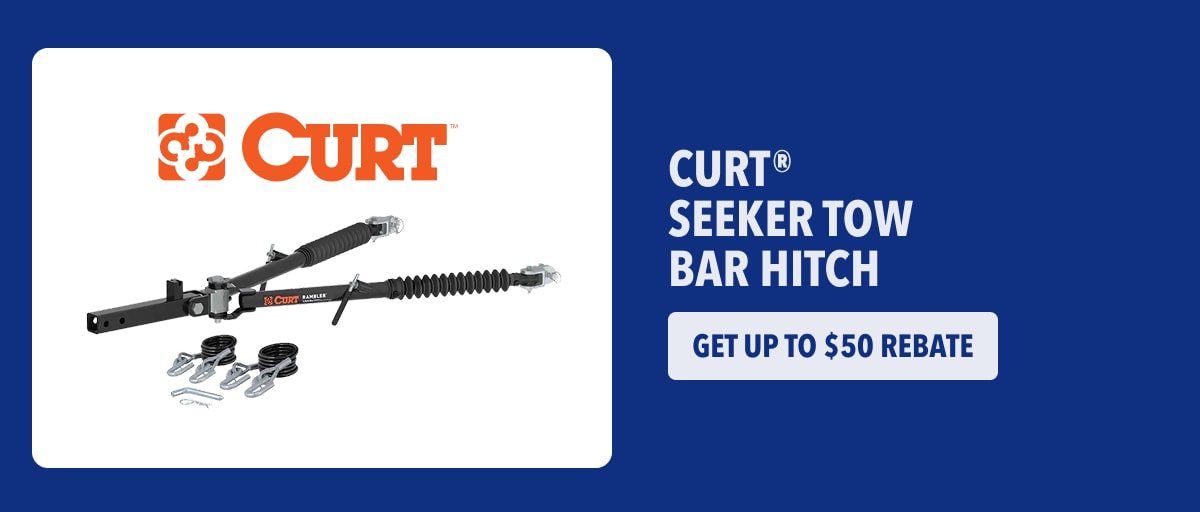Get Up to $50 Rebate on Curt Seeker Tow Bar Hitch