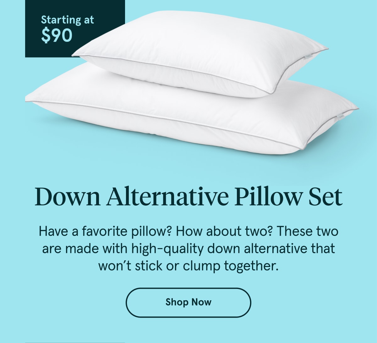Down Alternative Pillow Set | Shop Now