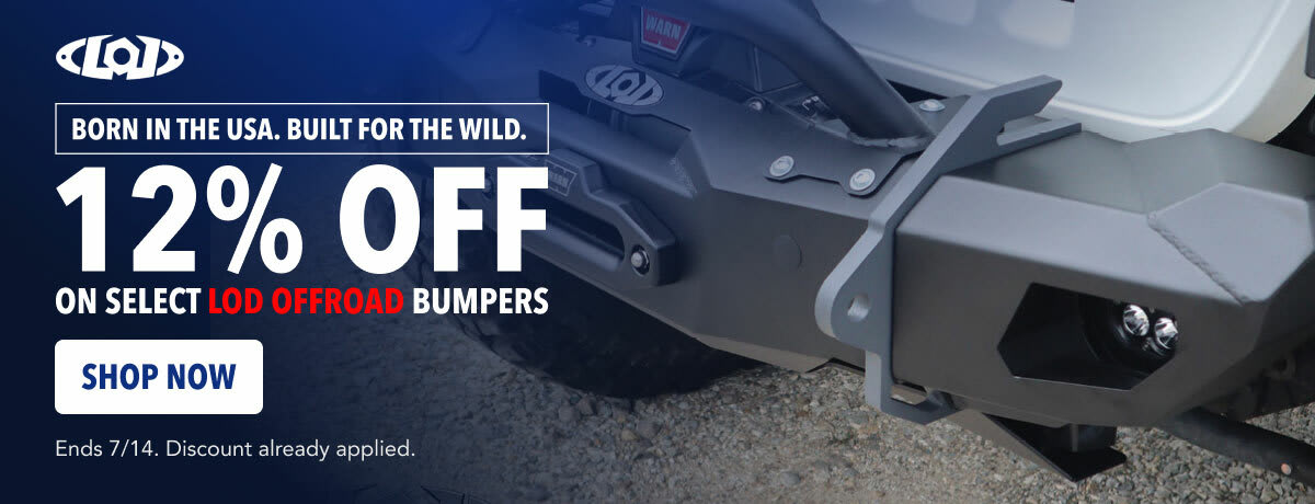 12% OFF Select LOD Off Road Bumpers. Shop Now.