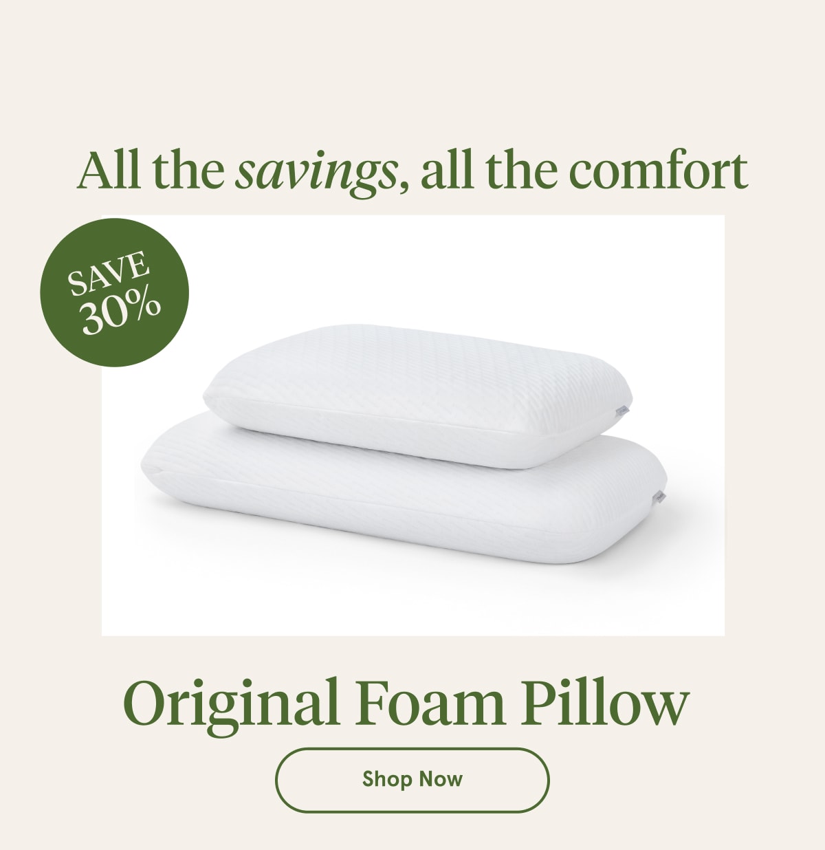 Original Foam Pillow | Shop Now
