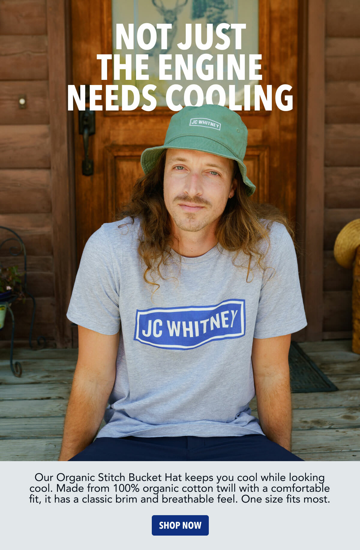Our Organic Stitch Bucket Hat keeps you cool while looking cool.