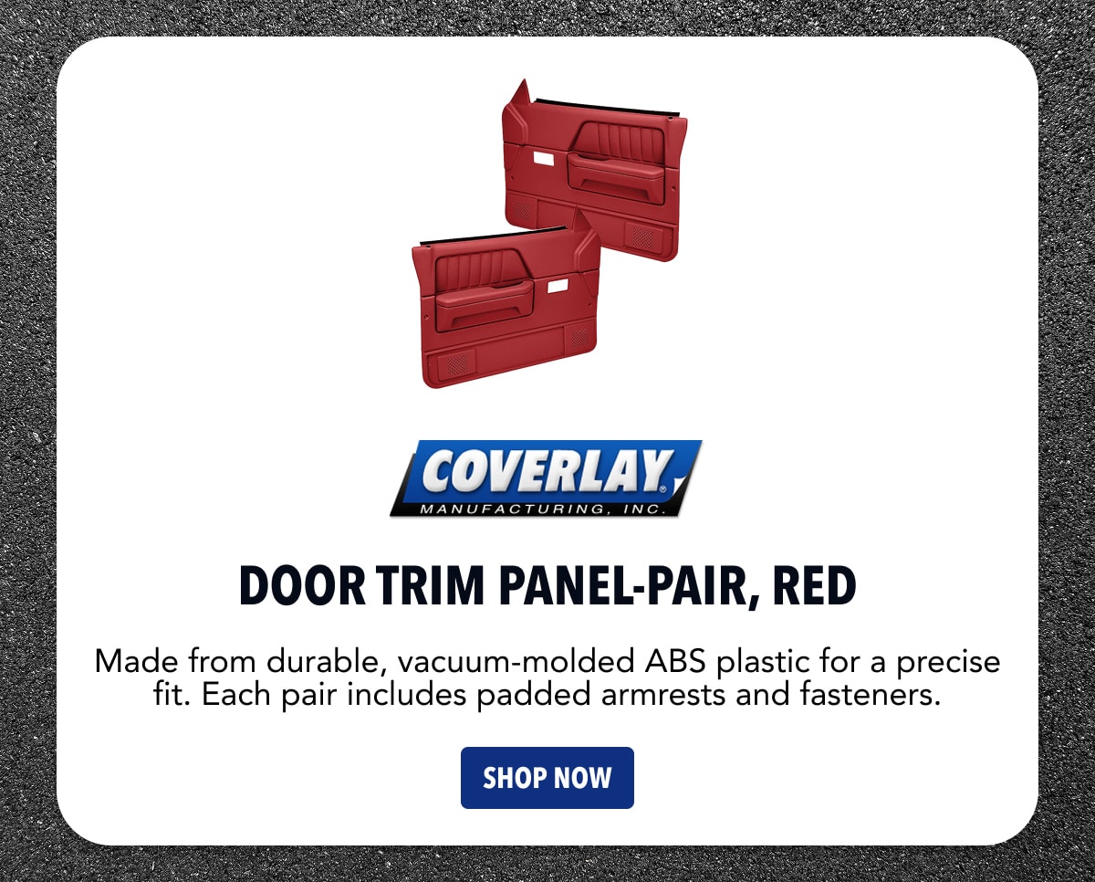 Coverlay - Door Trim Panel-Pair, Red