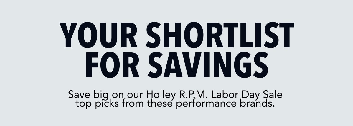 Your Shortlist for Savings