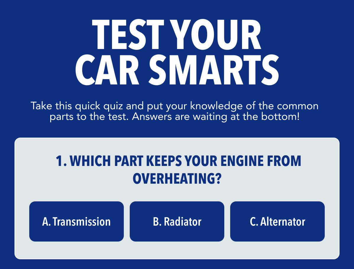 Take this quick quiz and put your knowledge of the common parts to the tests.