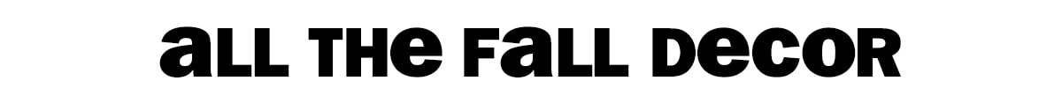 all the fall decor