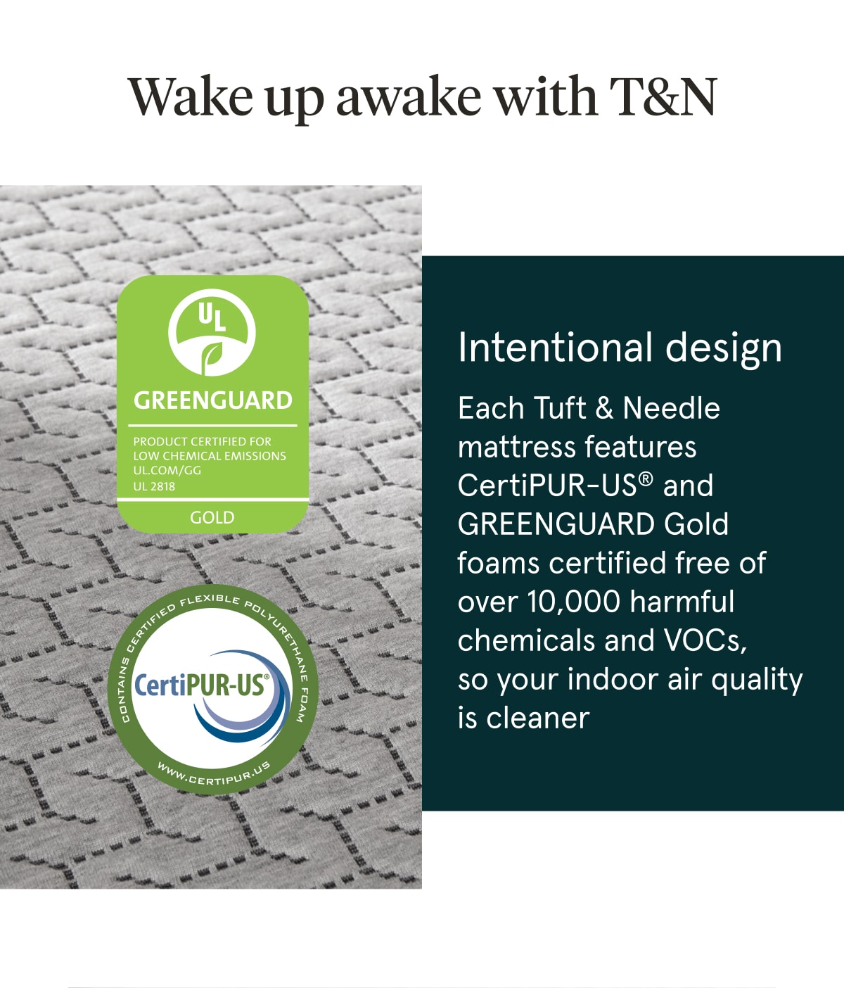 Wake up awake with T&N | Intentional design | Shop Tuft & Needle mattresses