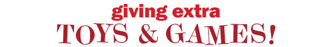 giving extra toys & games!