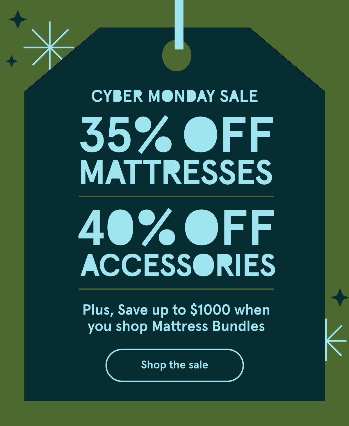 Cyber Monday Sale | 35% OFF Mattresses | 40% OFF Accessories | Shop the Sale