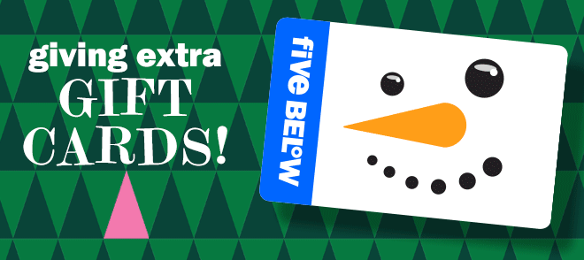 giving extra gifts cards!