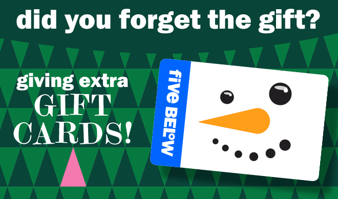 did you forget the gift? giving extra gifts cards!