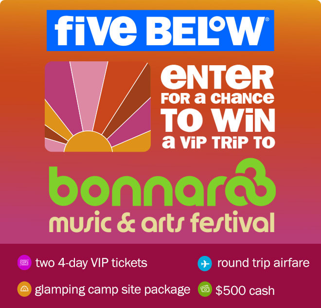enter a chance to win a VIP trip to bonnaroo music & arts festival
