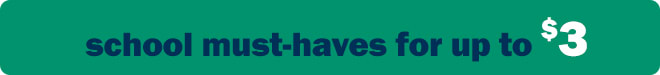 school must-haves for up to $3