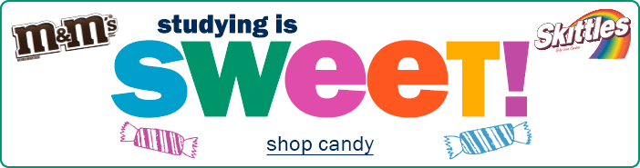 studying is sweet! shop candy