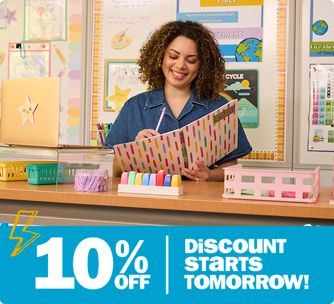 10% off discount starts tomorrow!
