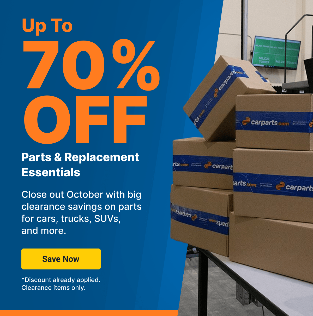 Up 70% OFF Parts & Replacement Essentials | Save Now