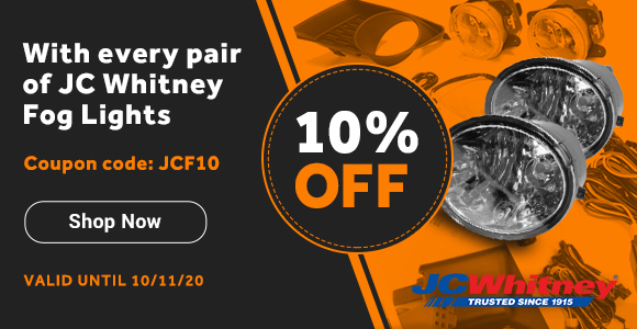 JC Whitney Foglights | Coupon code: JCF10
