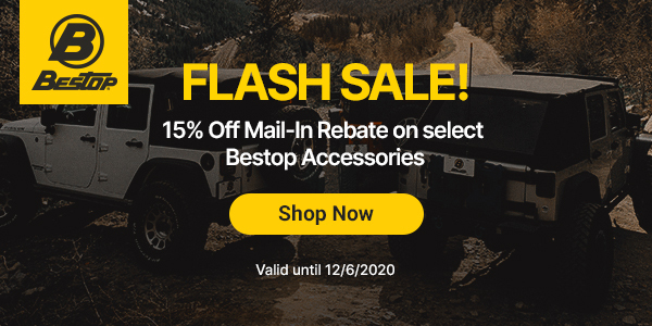 15% Off Mail-In Rebate on select Bestop Accessories