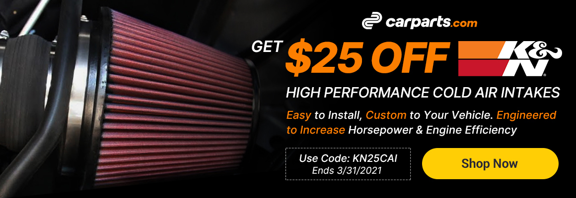 Get $25 OFF K&N High Performance Cold Air Intakes. Use code: KN25CAI